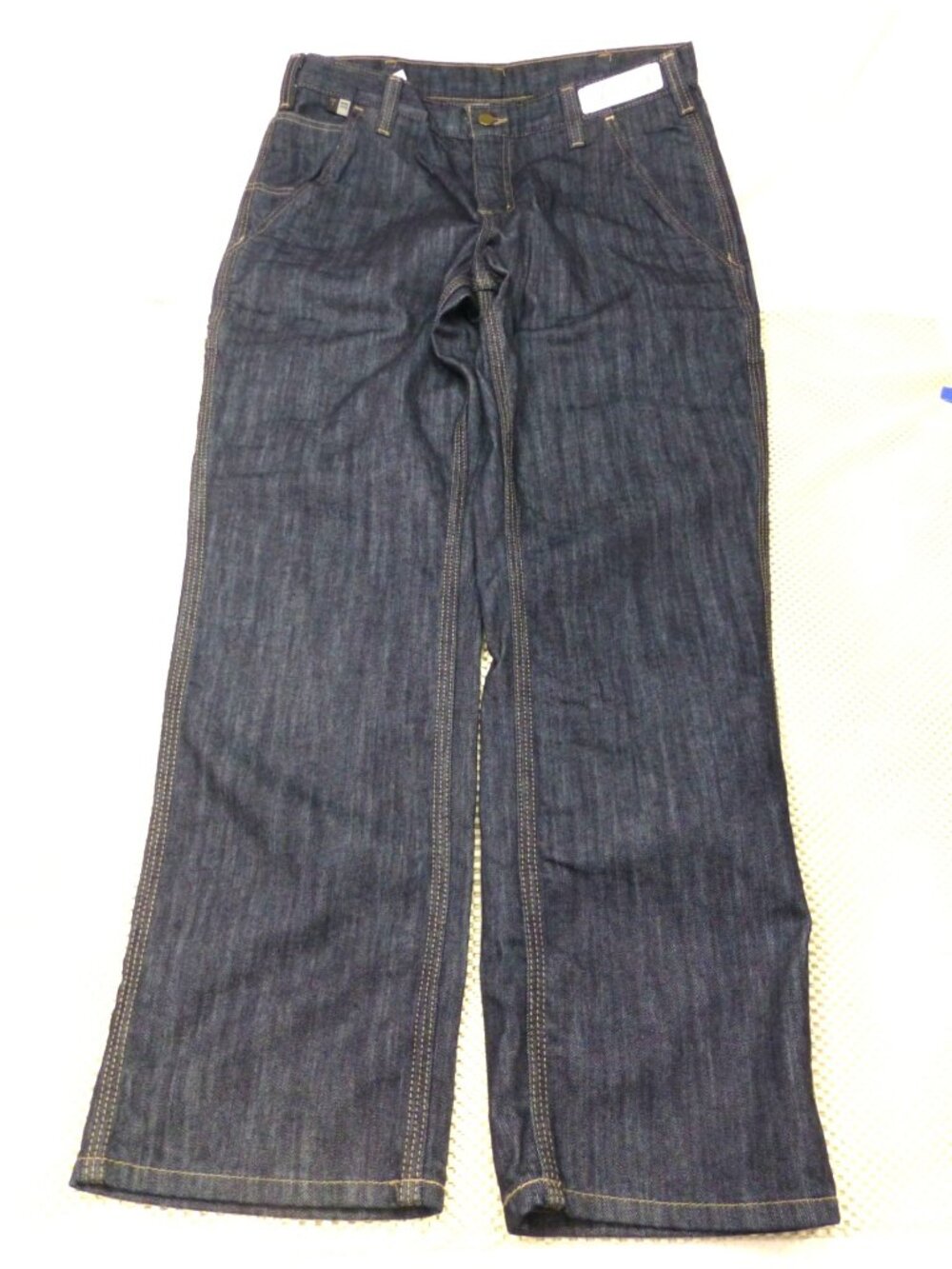 Carhartt Flame-Resistant Denim Carpenter Jeans 32x30 Dark Wash Mens Workwear CAT